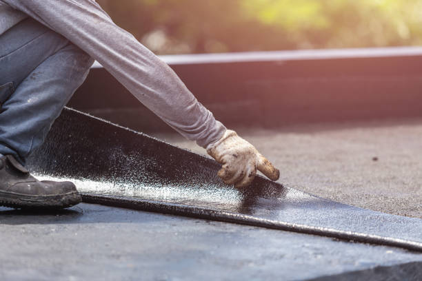 Professional Basement Waterproofing technician working in South Milford, IN